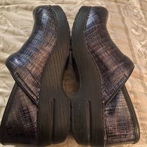 Dansko Leather Clogs 35 black print